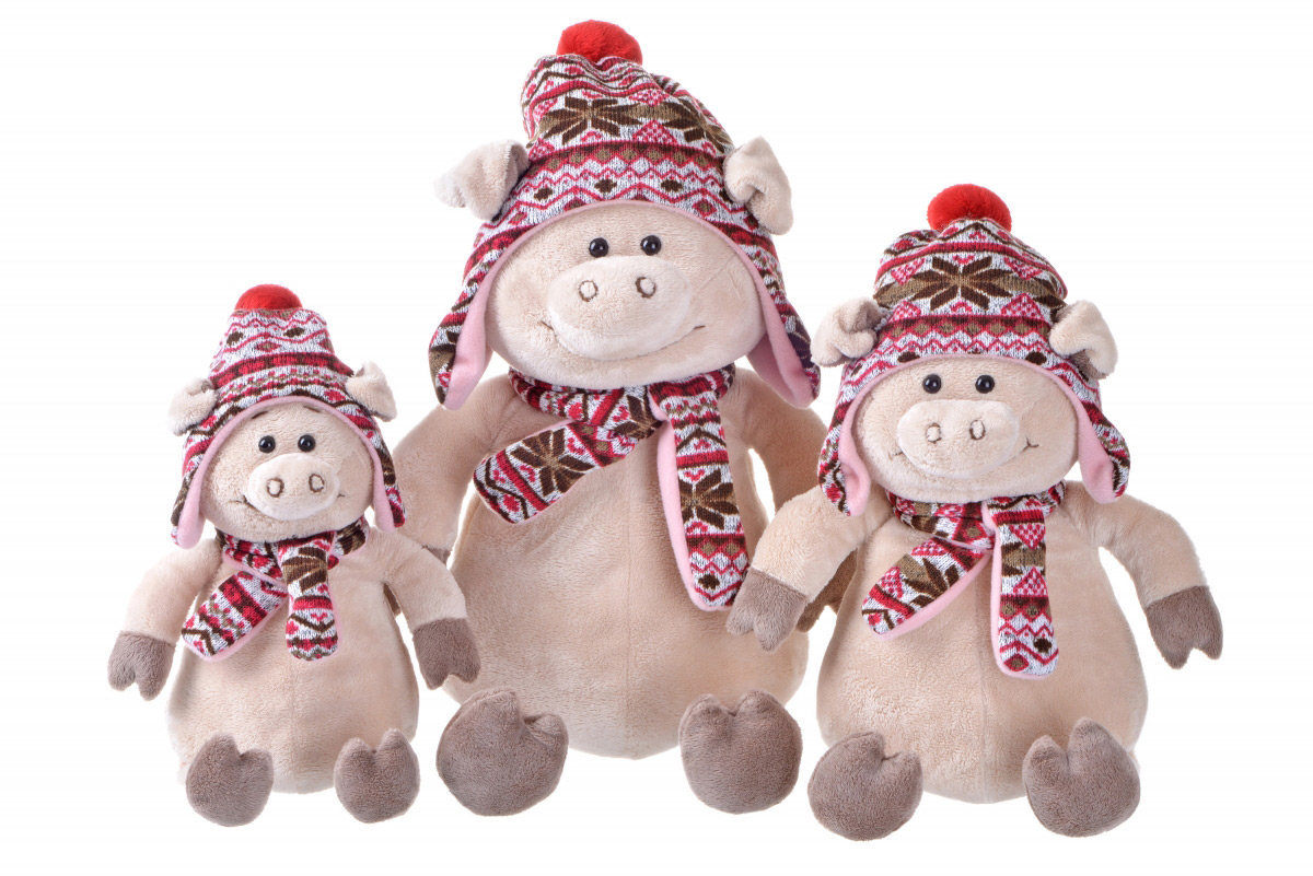 Мягкая игрушка Same Toy Свинка в шапке 30см THT721