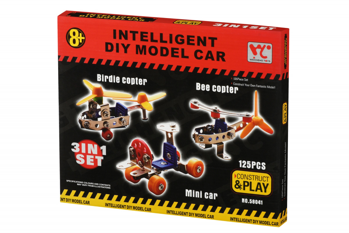 Конструктор металлический Same Toy Inteligent DIY Model Car 3в1 125 эл 58041Ut
