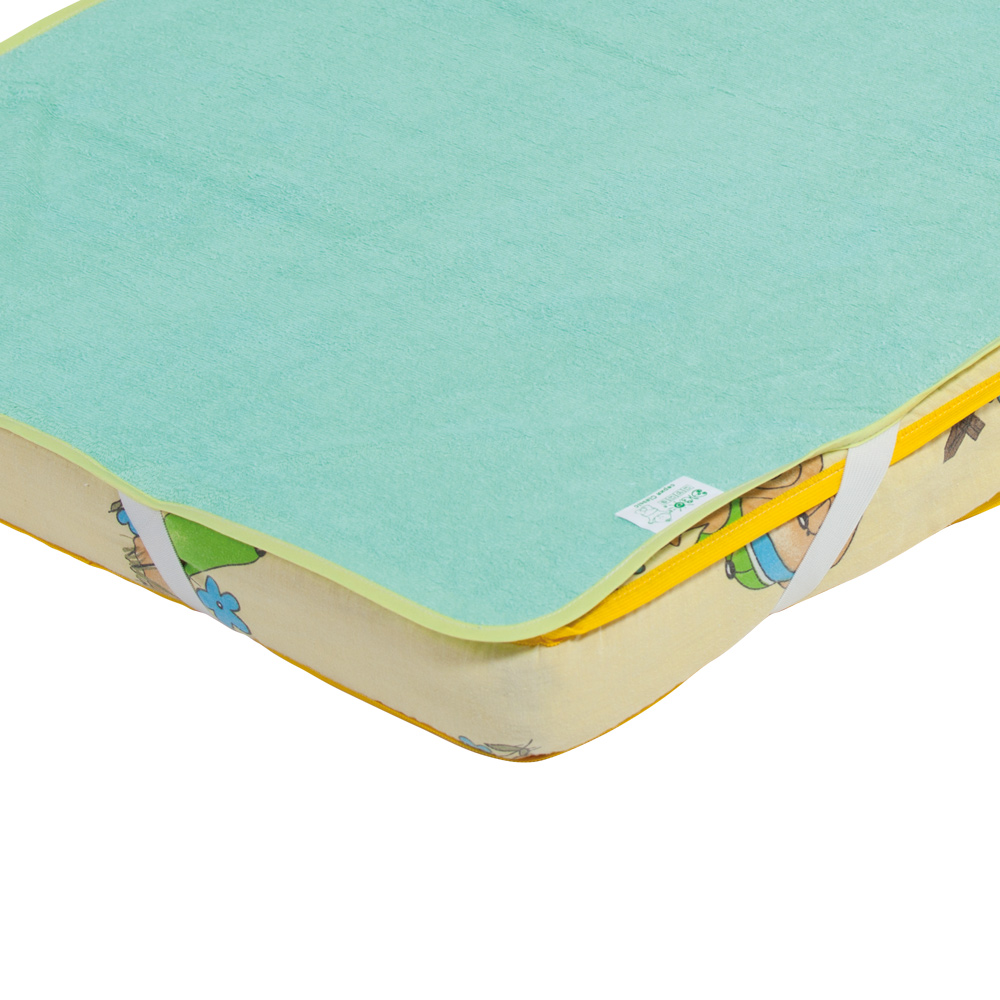 Детский непромокаемый наматрасник Эко Пупс Поверхность Classic Зеленый