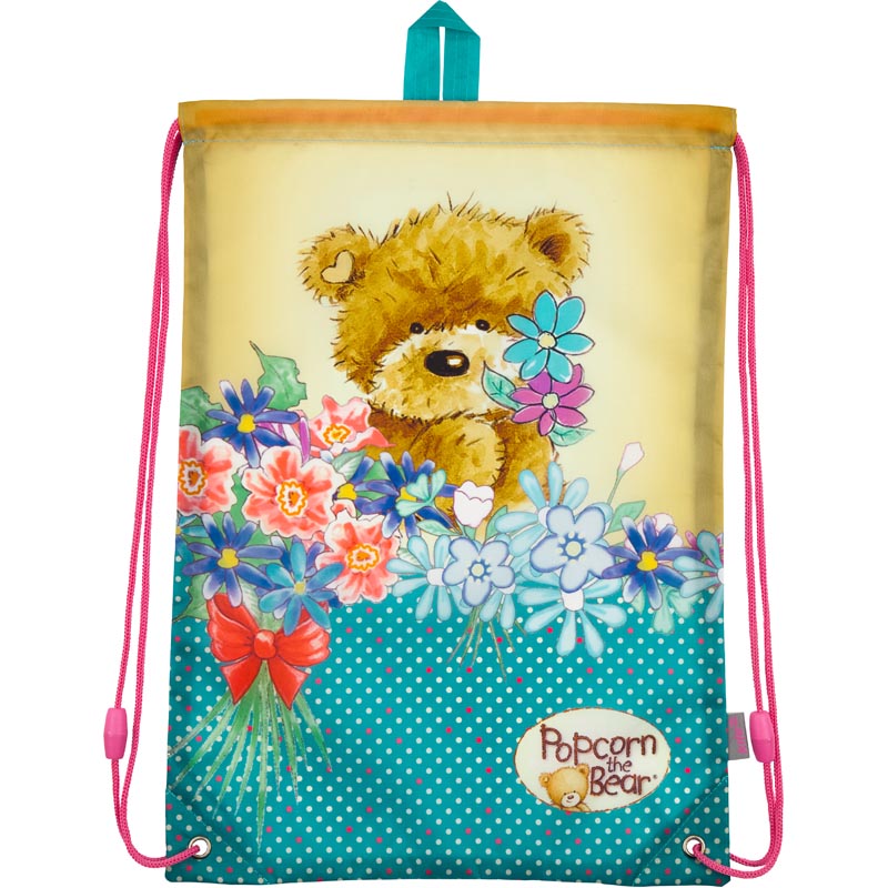 Сумка для обуви Kite Popcorn the Bear PO18-600S бирюзовая