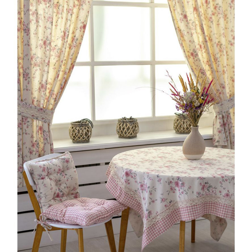 Штора з підхопленням Прованс Bella Троянди з мереживом