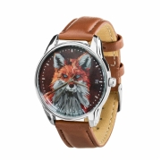 Годинники ZIZ Лисиця шоколадний, срібло - другий ремінець в подарунок 4617756