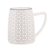 Чашка фарфоровая 360 мл Lamberto Ardesto AR3052 бело-серая