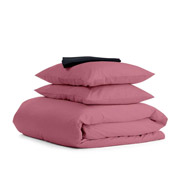 Комплект постільної білизни Cosas Сатин Пудра ЧернаяП