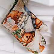 Гобеленова рукавиця-прихватка Гарбузові гноми Прованс