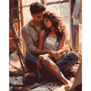 Картина за номерами 40х50 см. Закохані Santi 955771