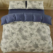 Комплект постільної білизни Gloria Ardesto сатин Півонії синій