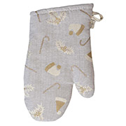 Новорічна рукавиця-прихватка Шапочки на бежевому Прованс