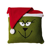 Подушка вязаная декоративная Зеленый Бука Прованс