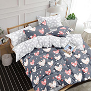 Постельное белье 100687 Веселые сердечки-2 бязь-люкс Selena