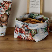 Хлібниця новорічна гобеленова Різдвяне багаття Прованс