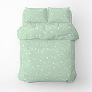 Постільна білизна Волошки бязь Home Line білі на зеленому