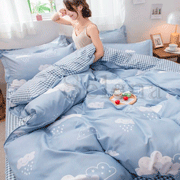 Комплект постільної білизни бязь люкс Щасливий дощ Selena