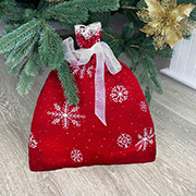 Декоративный вязаный мешок для подарков Прованс