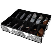 Органайзер для взуття 12 осередків 74.5x60x15 см Anthracite Flowers Idea Home NP-106-D