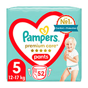 Підгузки-трусики Pampers Premium Care Pants Junior, розмір 5, 12-17 кг, 52 шт.