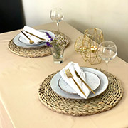 Скатертина водовідштовхувальна однотонна Beige 04 DUCK Ecotton