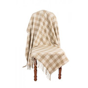 Плед вовняний LiMaSo LT1071 кремово-сірий