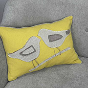 Декоративна подушка Пара пташок Прованс жовта