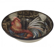 Тарілка для салату керамічна 34 см Золотий півень Certified International 23660