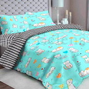 Комплект постільної білизни бязь люкс Милі Котики 2 Selena 100498