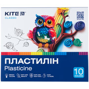 Пластилин восковой 10 цветов 200 г Classic Kite K-084