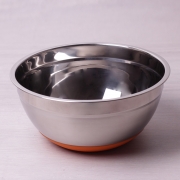 Миска Kamille 24х11см з нержавіючої сталі з силіконовим дном 4349