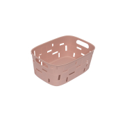 Кошик для зберігання пластиковий Kornel із пудровими ручками 21х30 см