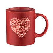 Чашка керамічна 320 мл Heart Ardesto AR3074R червона