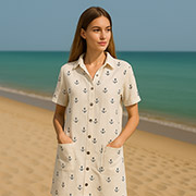 Жіноча пляжна туніка з мусліну Морська мрія MD20 Cosy біла