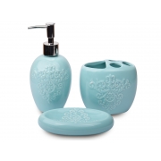 Набір для ванної кімнати 3 предмети Lefard 940-010 блакитний