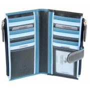 Жіночий шкіряний гаманець Visconti RB-100 Bermuda blue multi