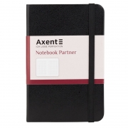 Книга записная Axent Partner 95*140 96л клет черный 8301-01-A