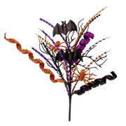 Ветка декоративная 38 см Хэллоуин Bat YES! Fun 974301 глиттер