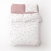 Постільна білизна бязь Волошки - Горох рожево-ліловий Home Line