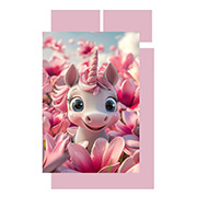 Постільна білизна для дитячого ліжечка Єдиноріг у квітах Home Line поплін