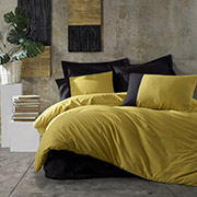 Постільна білизна Plain Hardal-Siyah ранфорс Cotton Box