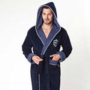 Халат чоловічий довгий з капюшоном Nusa NS-7160