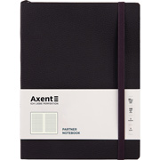 Книга записна клітка 190х250 мм 96 л Partner Soft L Axent 8615-01-a чорна
