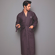 Халат чоловічий вафельний довгий Nusa NS12680 a. kahve коричневий