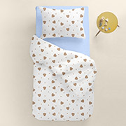 Підліткова постільна білизна Beige Hearts CS2 ранфорс Cosas