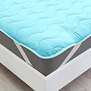 Наматрацник дитячий бавовняний 1719 Eco Light Blue Cotton Mirson на гумках по кутах