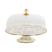 Тортовниця емальована з кришкою на ніжці 30 см Bird Elmani