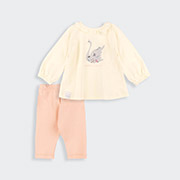 Костюм для дівчинки КС809 інтерлок Бембі 210-молочний-абрикосовий