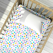Простирадло трикотажне на гумці Акварелька біле Home Line в дитяче ліжечко