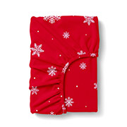 Простирадло на гумці в дитяче ліжечко Snowflakes Cranberry фланель Cosas