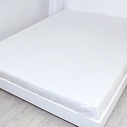 Простирадло на гумці 30-0001 White сатин-страйп MirSon