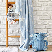 Дитяче покривало піке Baby star Karaca Home mavi блакитне