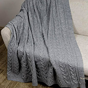 Плед в'язаний Hit Kosa-01 Прованс сірий