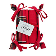 Набір кухонних рушників Sell Red Soho з хлібницею